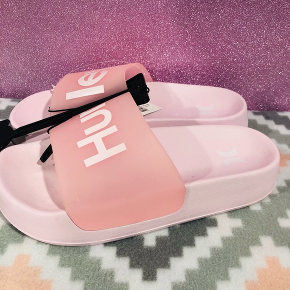 NWT Hurley PINK Jelly Platform Slides - Picture 6 of 8
